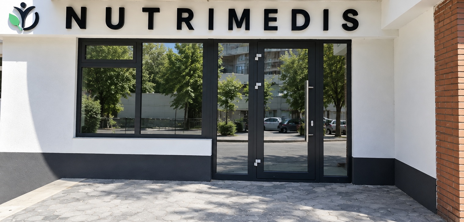Intrarea clinicii Nutrimedis din Iași